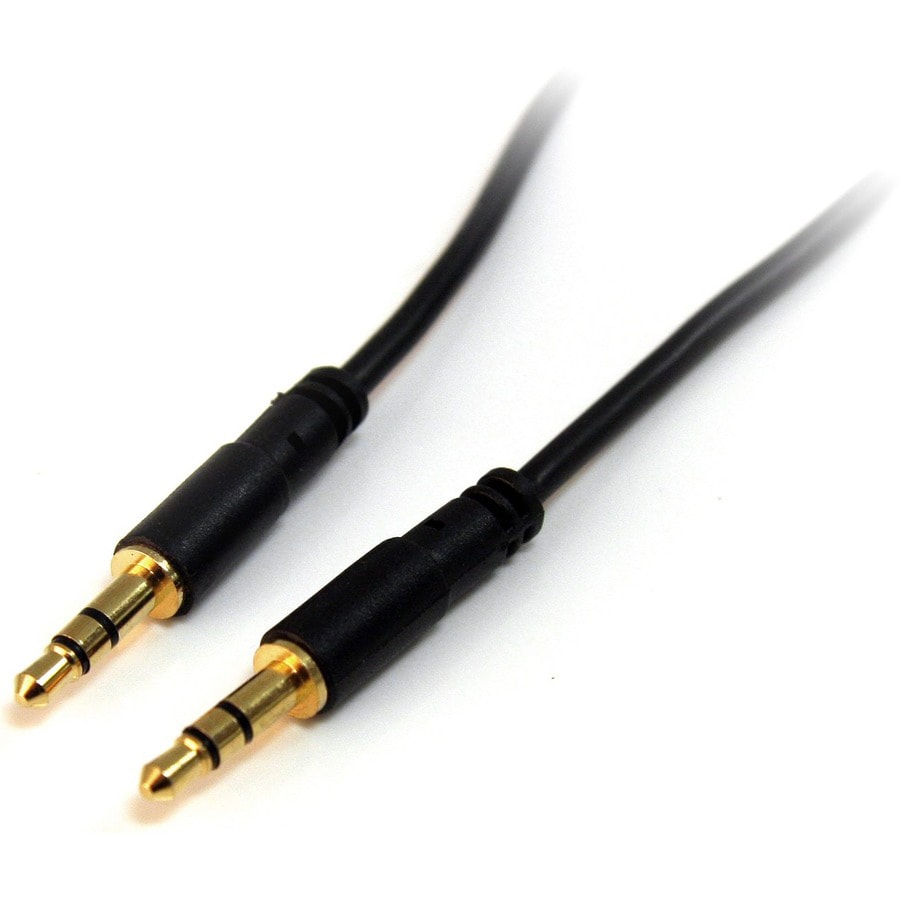 StarTech.com 3 ft Slim 3.5mm Stereo Audio Cable - M/M - Slim