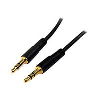 StarTech.com 3 ft Slim 3.5mm Stereo Audio Cable - M/M - Slim Connect 3.5mm