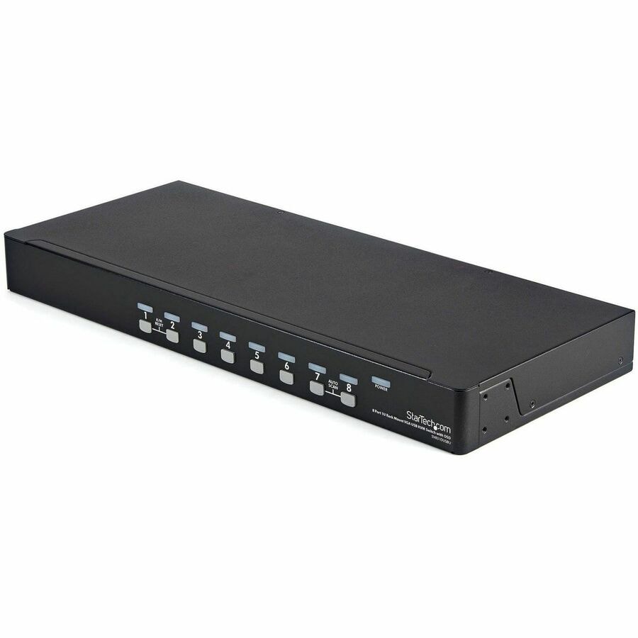 StarTech.com 8 Port 1U Rackmount USB KVM Switch Kit with OSD and Cables - R