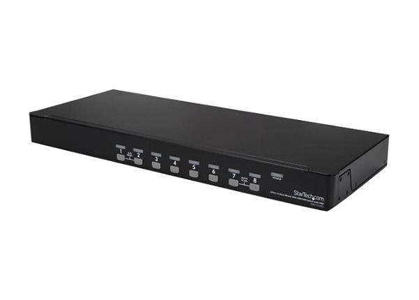 StarTech.com 8 Port 1U Rackmount USB KVM Switch Kit w/ OSD and Cables 
