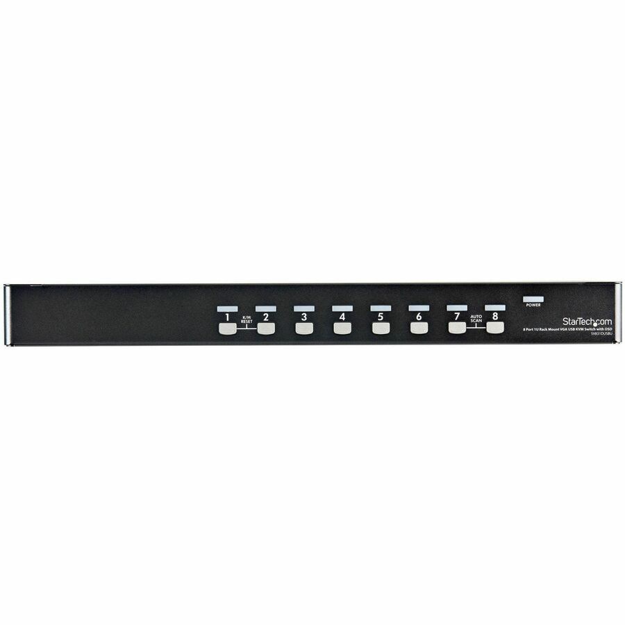 Thumbnail 2 of 6 for StarTech.com 8 Port 1U Rackmount USB KVM Switch Kit with OSD and Cables - Rack mount KVM - VGA KVM Switch - 8 Port TAA
