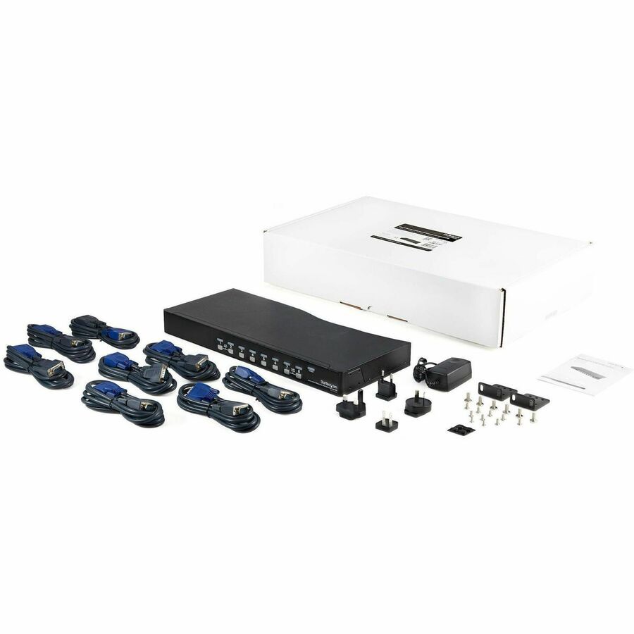 Thumbnail 6 of 6 for StarTech.com 8 Port 1U Rackmount USB KVM Switch Kit with OSD and Cables - Rack mount KVM - VGA KVM Switch - 8 Port TAA