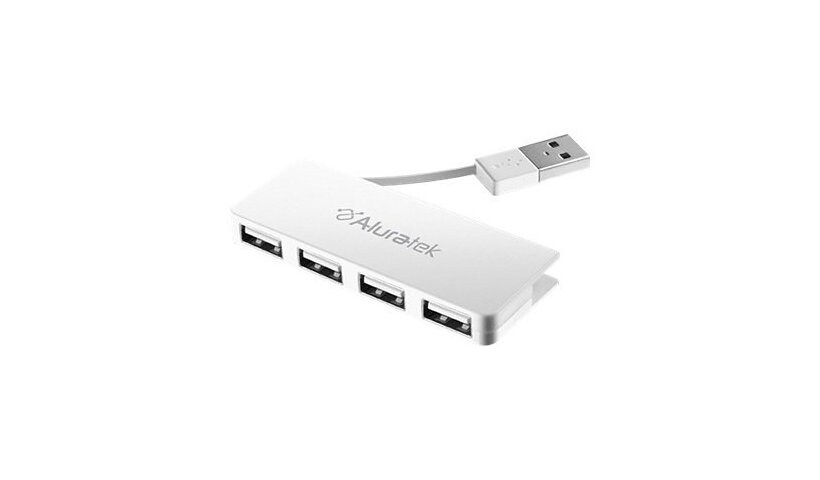 Aluratek AUH1204F - hub - 4 ports