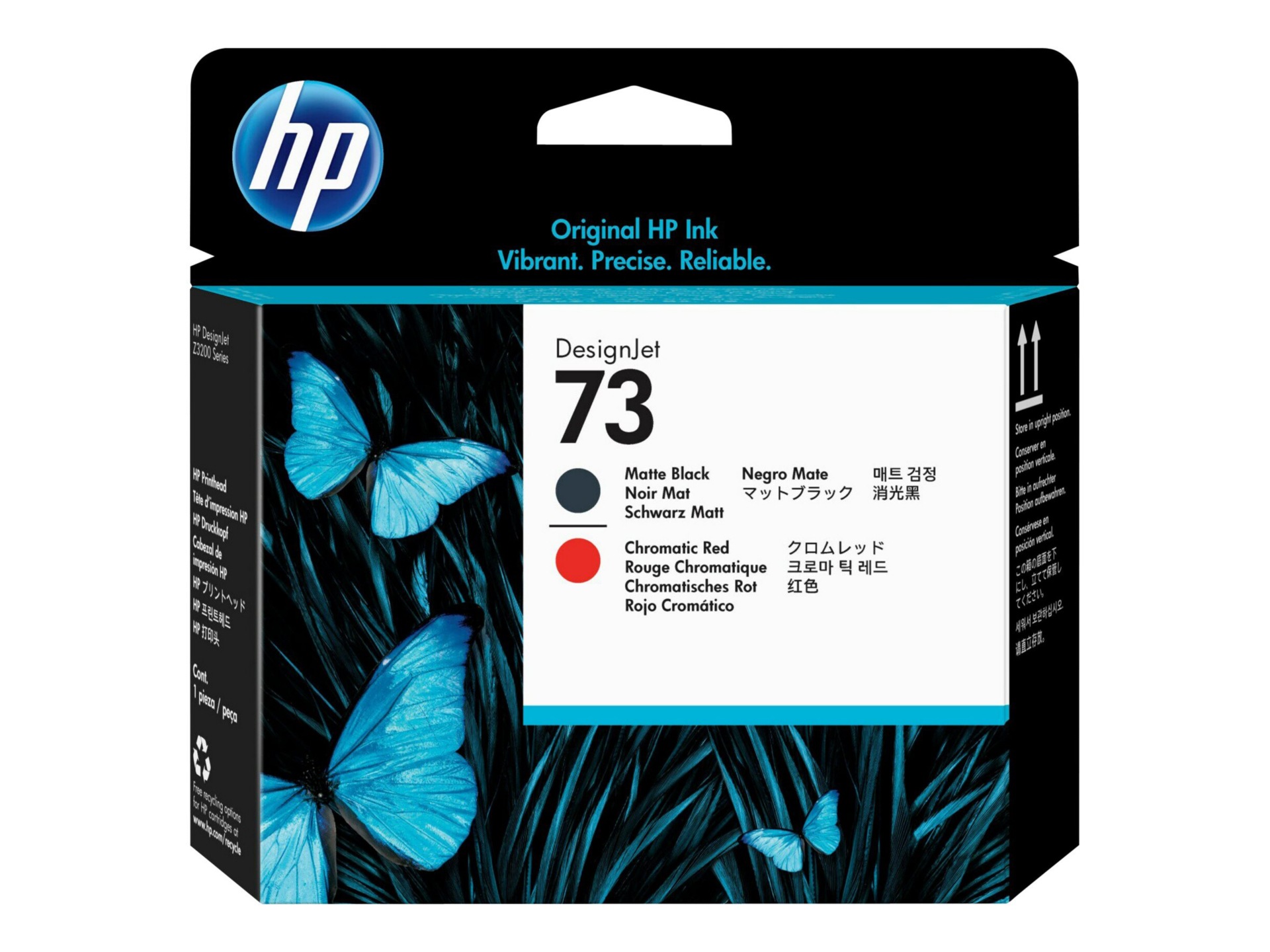 HP 73 - matte black, chromatic red - printhead