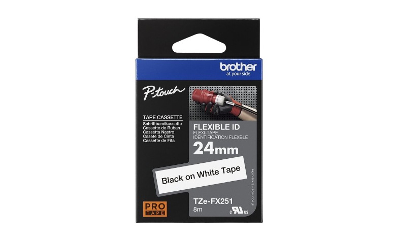 Brother TZe-FX251 Flexible ID Laminated Label Tape - 1