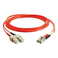 C2G 30m LC-SC 62.5/125 OM1 Duplex Multimode PVC Fiber Optic Cable - Orange