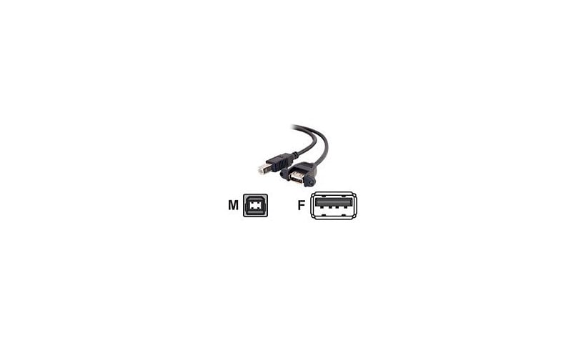 C2G Panel Mount Cable - USB cable - 6 in