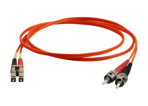 C2G 7m LC-ST 62.5/125 OM1 Duplex Multimode PVC Fiber Optic Cable - Orange - patch cable - 7 m - orange