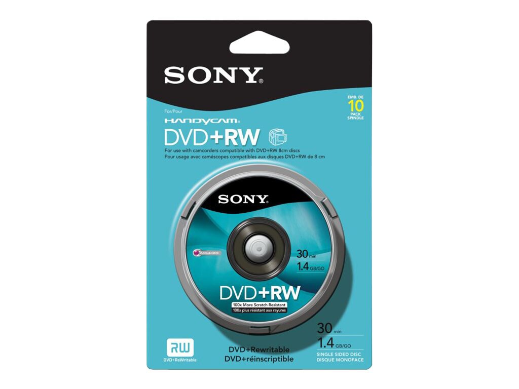 Sony DPW30RS2H - DVD+RW (8cm) x 10 - 1.4 GB - storage media