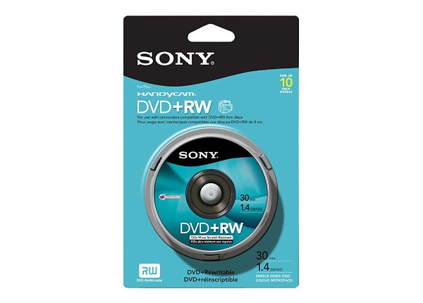 Sony DPW30RS2H - DVD+RW (8cm) x 10 - 1.4 GB - storage media