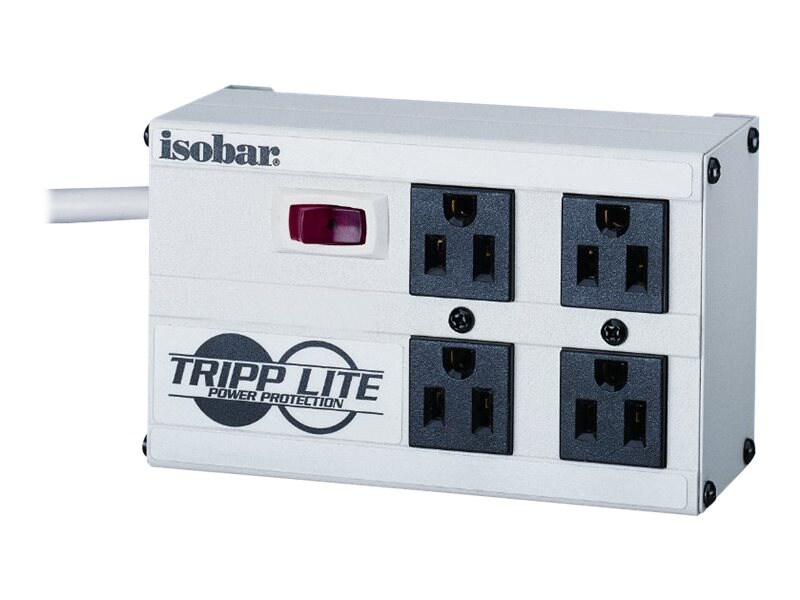 Tripp Lite Isobar Surge Protector Metal 4 Outlet 6' Cord 3330 Joules - surge protector
