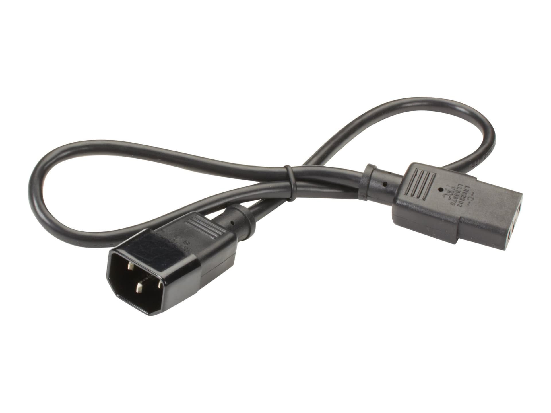 Black Box 2ft PDU Power Extension Cord 10A 18AWG, C14 to C13 2'