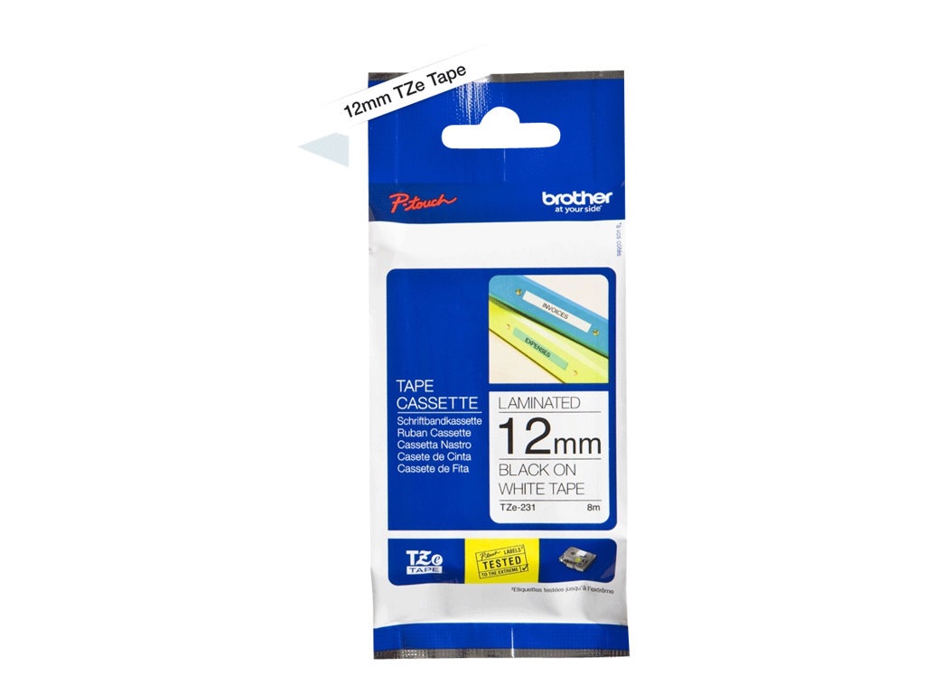 Brother TZe-231 - laminated tape - 1 cassette(s) - Roll (1.2 cm x 8 m)