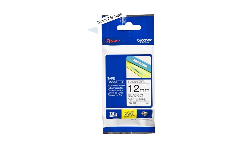 Brother TZe-231 - laminated tape - 1 cassette(s) - Roll (1.2 cm x 8 m)