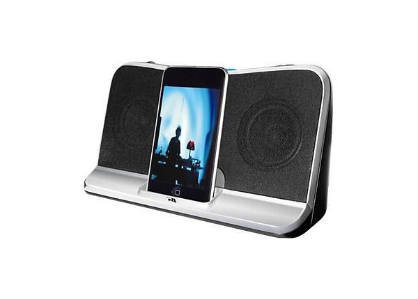 Cyber Acoustics CA-492 - speaker dock - with Apple cradle - for portable use