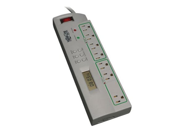 Tripp Lite Eco Surge Protector Green Timer Controlled 7 Outlet USB 8ft Cord