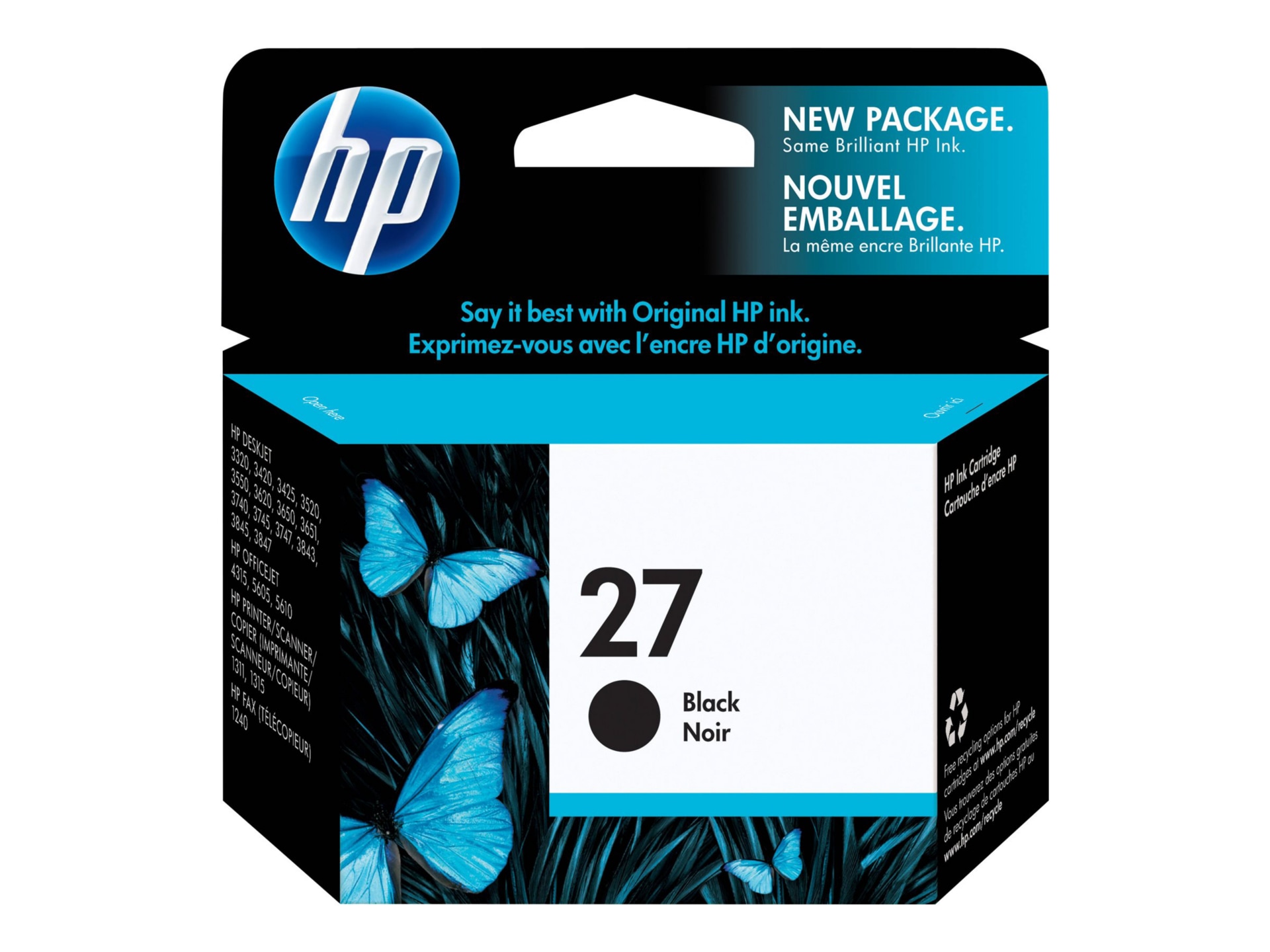 HP 27 - black - original - ink cartridge