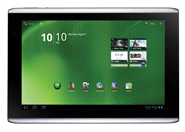 Acer ICONIA Tab A500-10S16u - tablet - Android 3.1 (Honeycomb) - 16 GB - 10.1" - silver