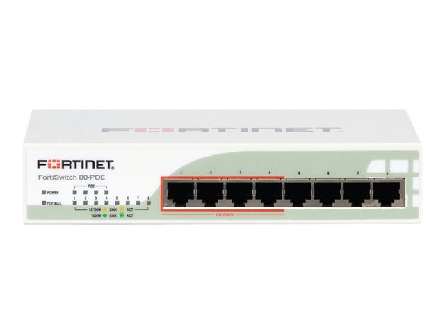 Fortinet FortiSwitch 80-PoE - switch - 8 ports - unmanaged