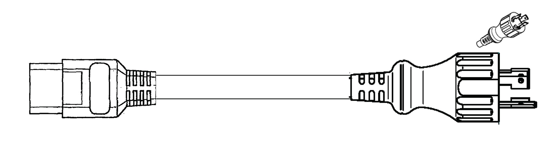 Juniper Networks - power cable - NEMA L6-20 to IEC 60320 C19 - 8 ft