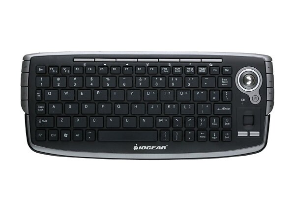 IOGEAR 2.4GHz Wireless Compact Keyboard with Optical Trackball and Scroll W