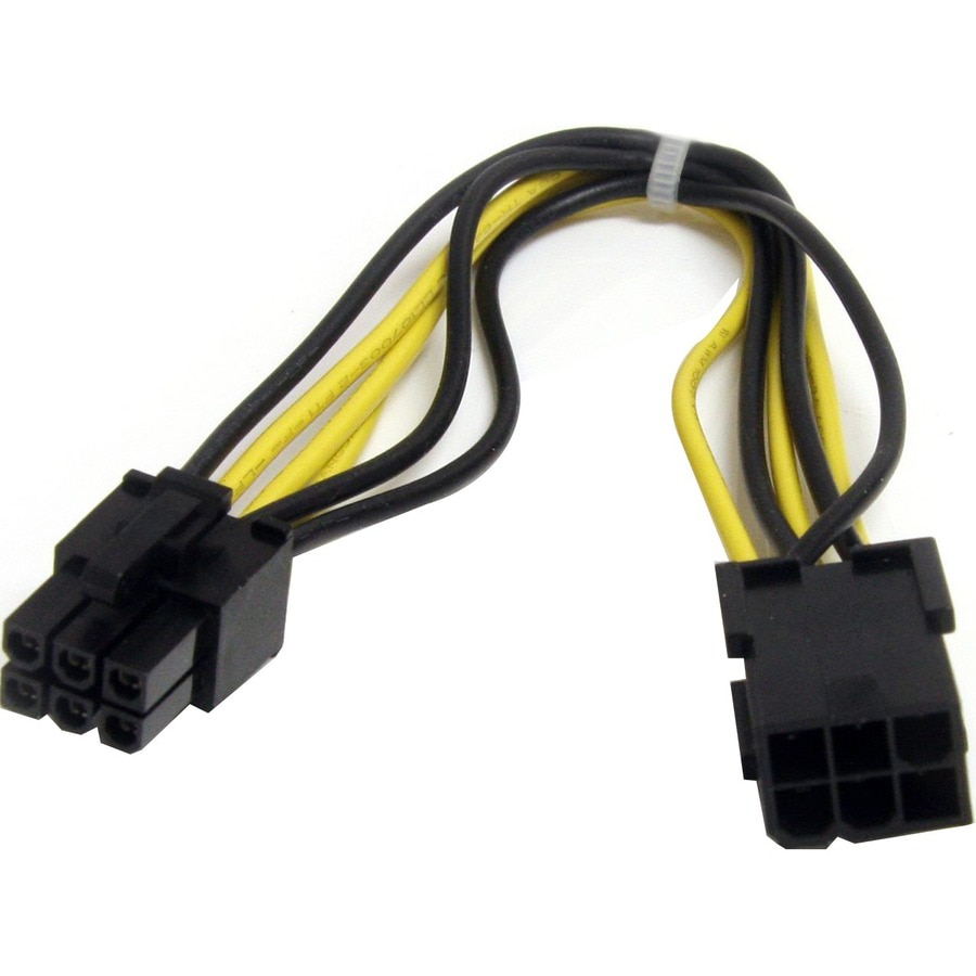 StarTech.com 8in 6 pin PCI Express Power Extension Cable - Power extension cable - 6 pin PCIe power (M) to 6 pin PCIe