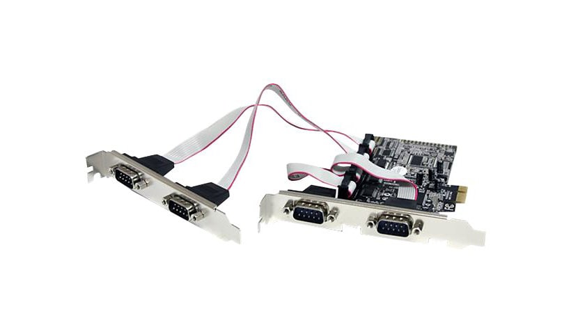 StarTech.com 4 Port Native PCI Express RS232 Serial Adapter Card with 16550