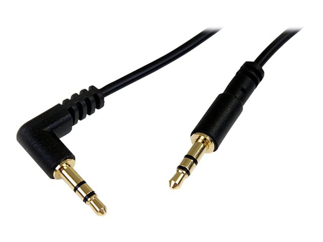 StarTech.com 1 ft Slim 3.5mm to Right Angle Stereo Audio Cable - M/M