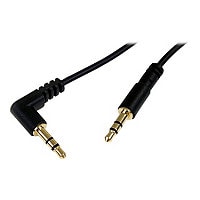 StarTech.com 1 ft Slim 3.5mm to Right Angle Stereo Audio Cable - M/M