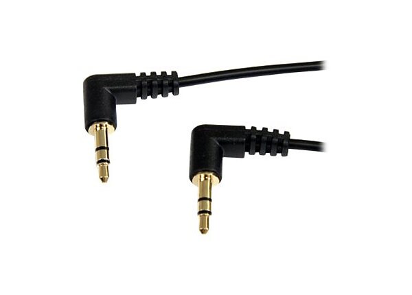 StarTech.com 1 ft Slim 3.5mm Right Angle Stereo Audio Cable - M/M - audio cable - 30 cm