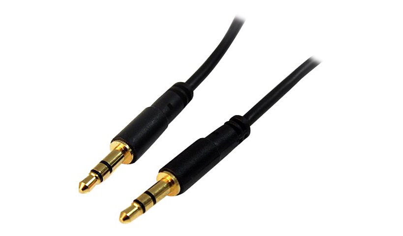 StarTech.com 3 ft Slim 3.5mm Stereo Audio Cable - M/M - Slim Connect 3.5mm