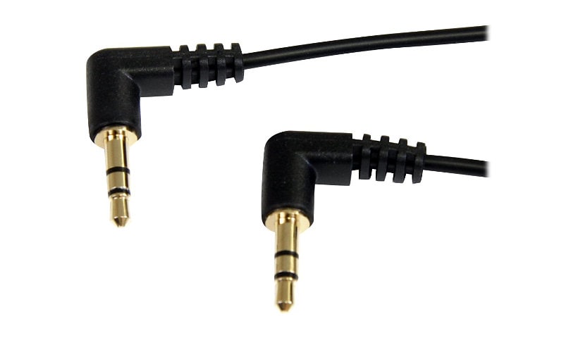StarTech.com 3 ft Slim 3.5mm Right Angle Stereo Audio Cable - M/M