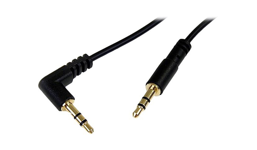 StarTech.com 6 ft Slim 3.5mm to Right Angle Stereo Audio Cable - M/M