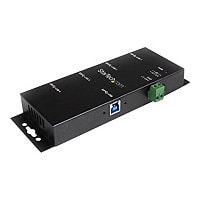 StarTech.com 4 Port Industrial USB 3.0 Hub - 5Gbps - Mountable - Rugged USB Hub