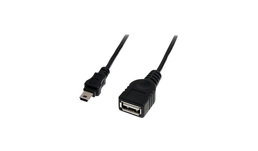 StarTech.com 1 ft Mini USB 2.0 Cable - USB A to Mini B F/M