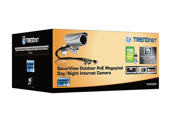 TRENDnet SecurView Outdoor PoE Megapixel Day/Night Internet Camera TV-IP322P - network surveillance camera