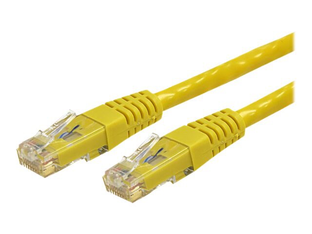 StarTech.com CAT6 Ethernet Cable 8' Yellow 650MHz Molded Patch Cord PoE++