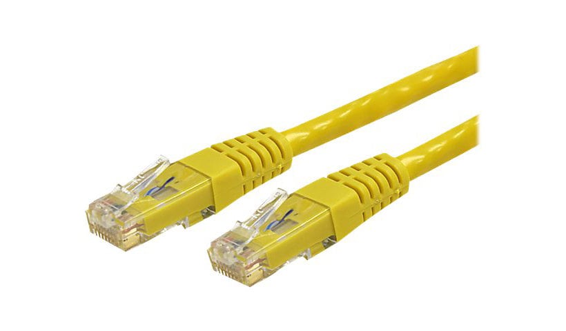 StarTech.com CAT6 Ethernet Cable 8' Yellow 650MHz Molded Patch Cord PoE++