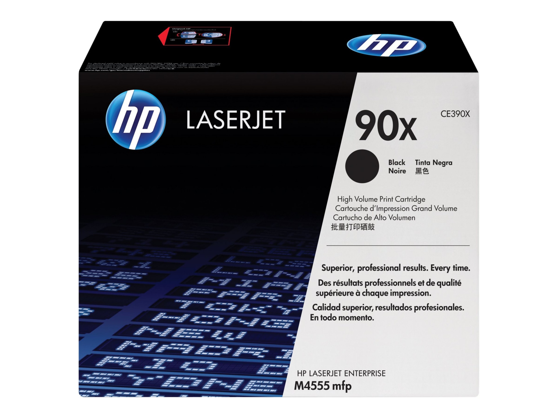 HP 90X (CE390X) Original Laser Toner Cartridge - Single Pack - Black - 1 Ea