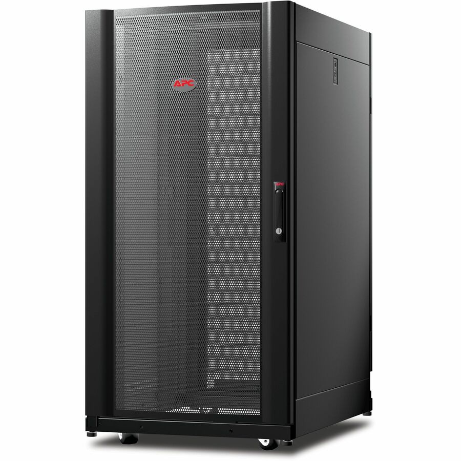 APC NetShelter AV, Server Rack Enclosure, 24U, 10-32 Threaded Rails, Black,