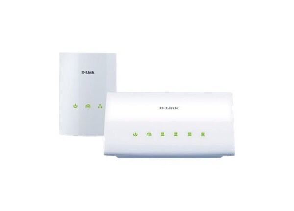 D-Link PowerLine DHP-347AV - Starter Kit - bridge - desktop