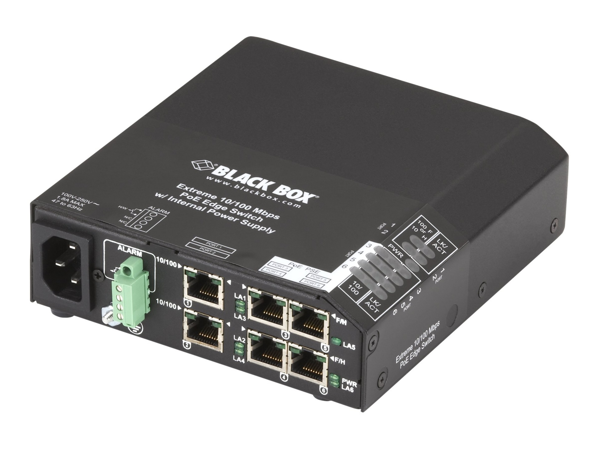 Black Box Extreme PoE PSE Switch - switch - 6 ports