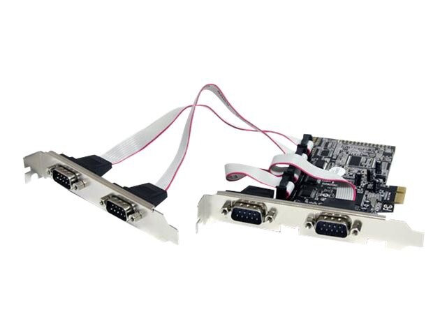 StarTech.com 4 Port Native PCI Express RS232 Serial Adapter Card with 16550