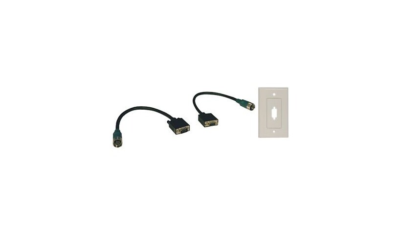 Tripp Lite Easy Pull Type-A VGA Connector Kit RGB with Faceplate M/F - VGA