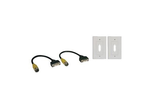 Tripp Lite Easy Pull Home Theatre DVI Cable Kit-DVI-D Single Link with Faceplates F/F - DVI cable kit - 30 cm
