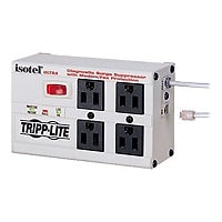 Tripp Lite Isobar Surge Protector Metal RJ11 4 Outlet 6' Cord 3330 Joules - surge protector