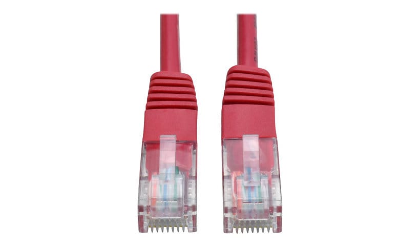 Eaton Tripp Lite Series Cat5e 350 MHz Molded (UTP) Ethernet Cable (RJ45 M/M), PoE - Red, 3 ft. (0.91 m) - patch cable -
