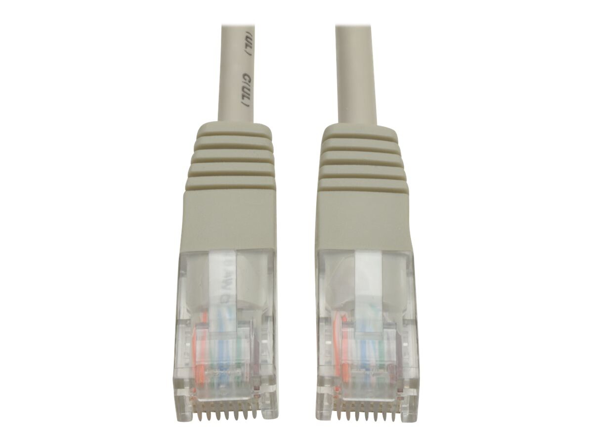 Eaton Tripp Lite Series Cat5e 350 MHz Molded (UTP) Ethernet Cable (RJ45 M/M), PoE - Gray, 15 ft. (4.57 m) - patch cable