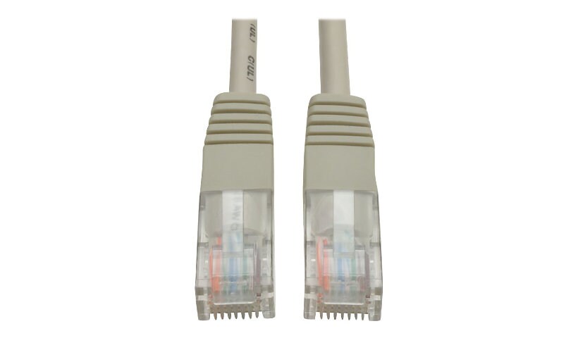 Eaton Tripp Lite Series Cat5e 350 MHz Molded (UTP) Ethernet Cable (RJ45 M/M), PoE - Gray, 15 ft. (4.57 m) - patch cable