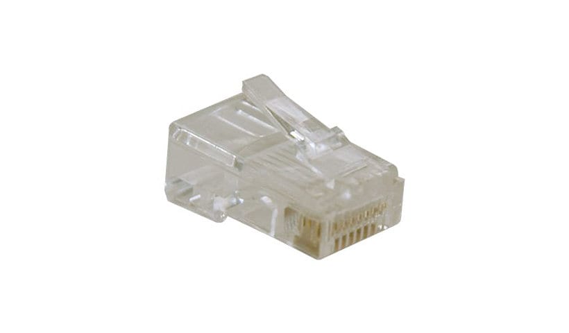 Tripp Lite RJ45 for Solid / Standard Conductor 4-Pair Cat5e Cat5 Cable 10 Pack - network connector